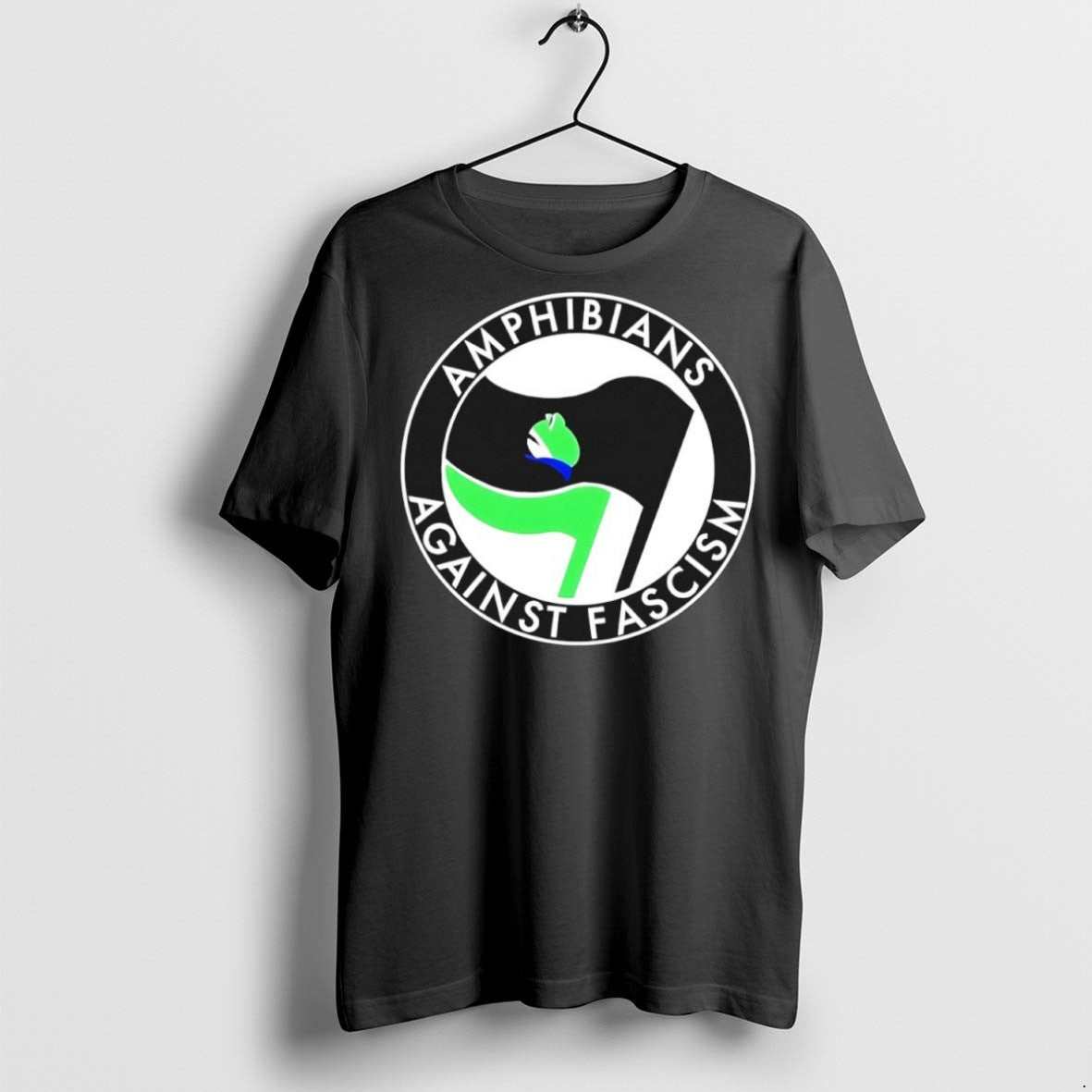 Classic Antifa Amphibians Against Fascism Portland Frog Logo T Shirts