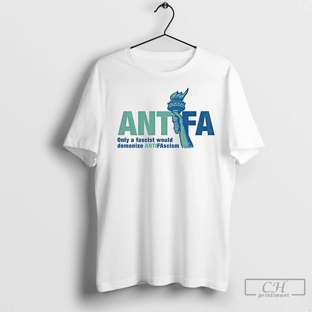 Classic Antifascist Statue Of Liberty Only A Fascist Would Demonize Antifascism