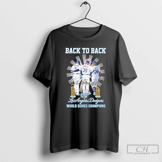 Classic Back To Back Freeman Roberts Betts Los Angeles Dodgers World Series Champions T Shirts Hoodie, Sweatshirt