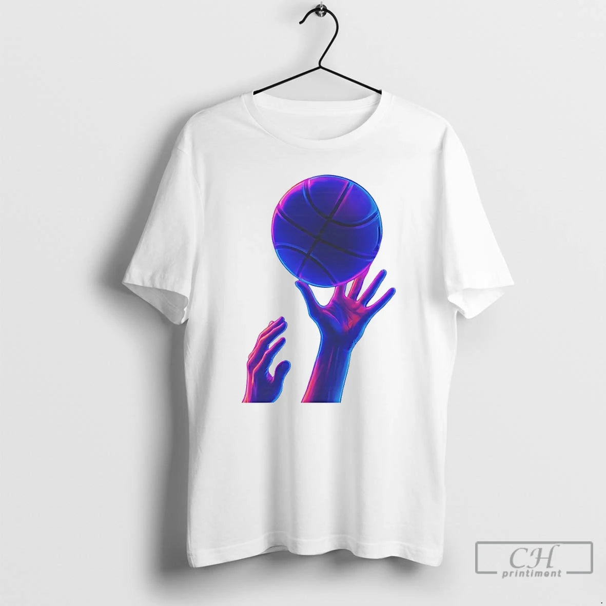 Classic Basketball Hands Neon Vaporwave Graphic T-Shirts, Hoodie, Sweatshirt | AU18TeeNovaLab.com