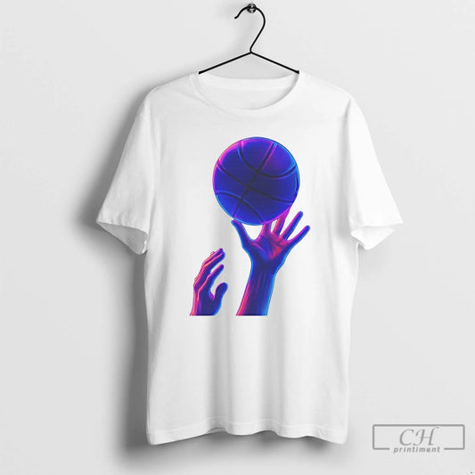 Classic Basketball Hands Neon Vaporwave Graphic T-Shirts, Hoodie, Sweatshirt | AU18TeeNovaLab.com