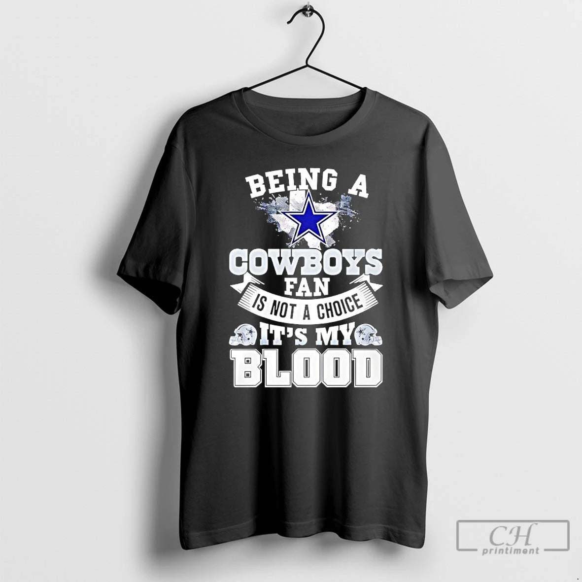 Classic Being A Cowboys Fan Is Not A Choice Its My Blood T Shirts Sweater Hoodie, Sweatshirt | AU18TeeNovaLab.com