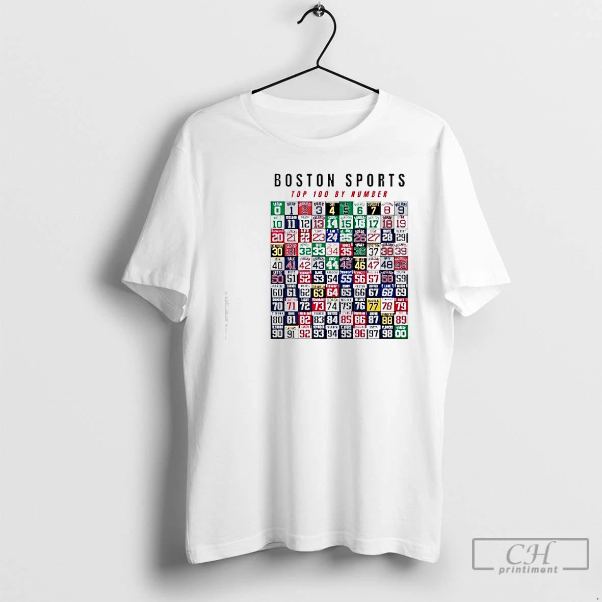 Classic Boston Sports Top 100 By The Numbers T-Shirts, Hoodie, Sweatshirt | AU18TeeNovaLab.com