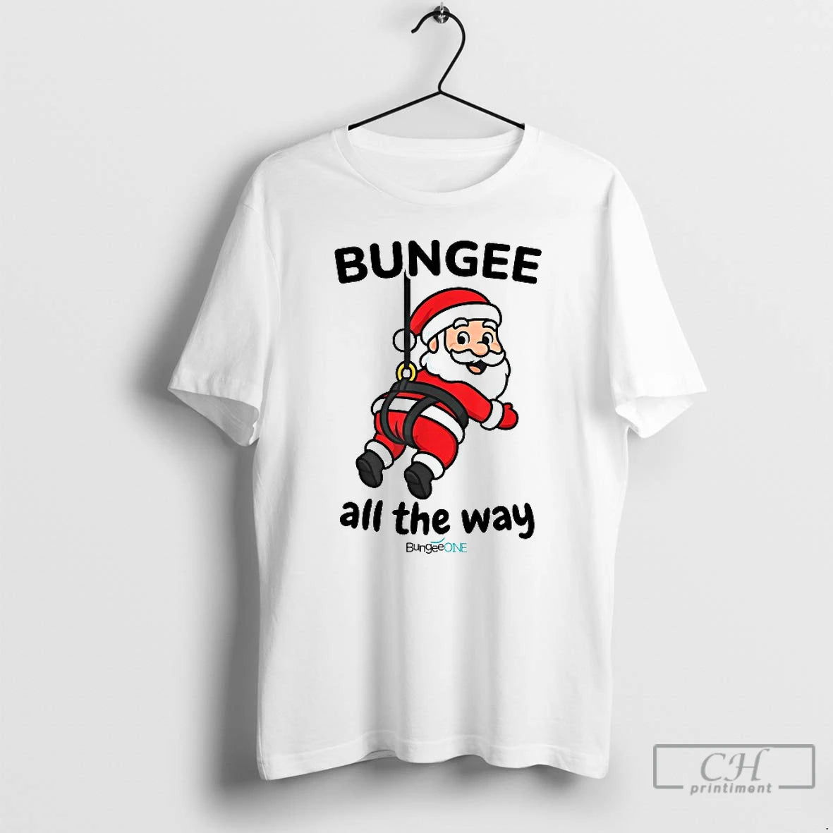 Classic Bungee All The Way Santa Christmas T-Shirts, Hoodie, Sweatshirt | AU18TeeNovaLab.com