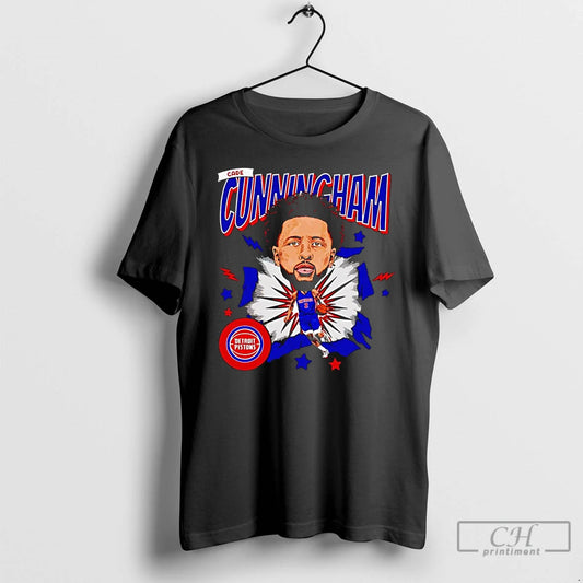 Classic Cade Cunningham Big Head Caricature Pistons T Shirts