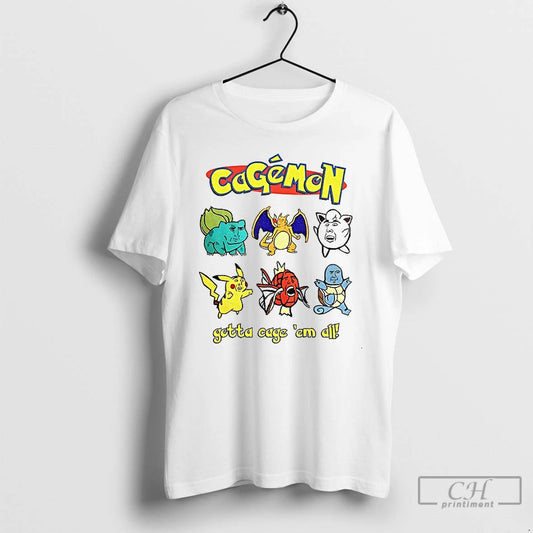 Classic Cagemon Gotta Cage Em All Nicholas Cage T-Shirts, Hoodie, Sweatshirt | AU18TeeNovaLab.com