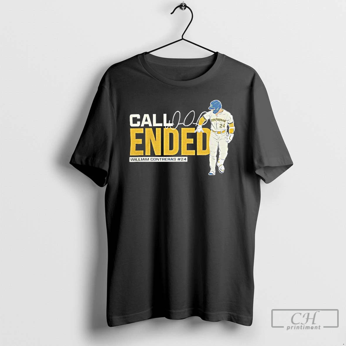 Classic Call Ended William Contreras Milwaukee Brewers Baseball Signature T Shirts