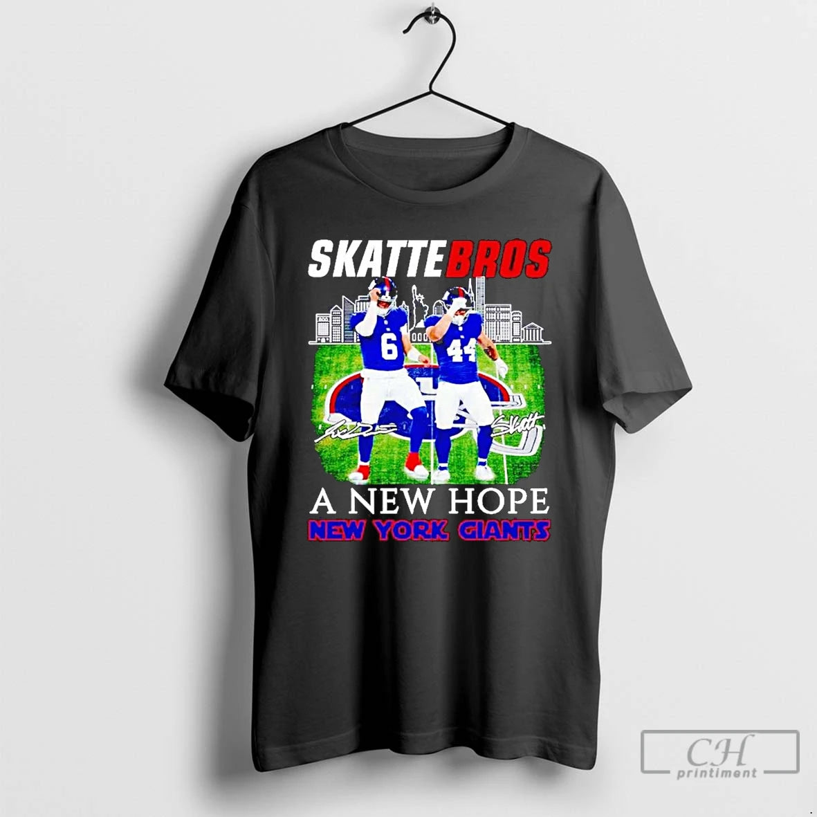 Classic Cameron Skattebo And Jaxson Dart Skatte Bros A New Hope Ny Giants T Shirts