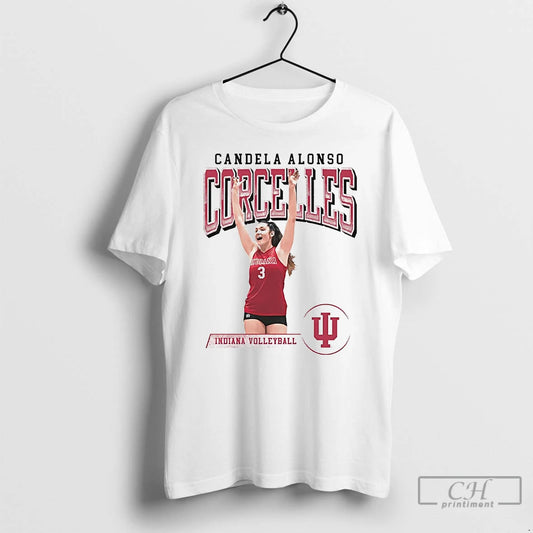 Classic Candela Alonso Corcelles Graphic Celebration Indiana Volleyball T Shirts