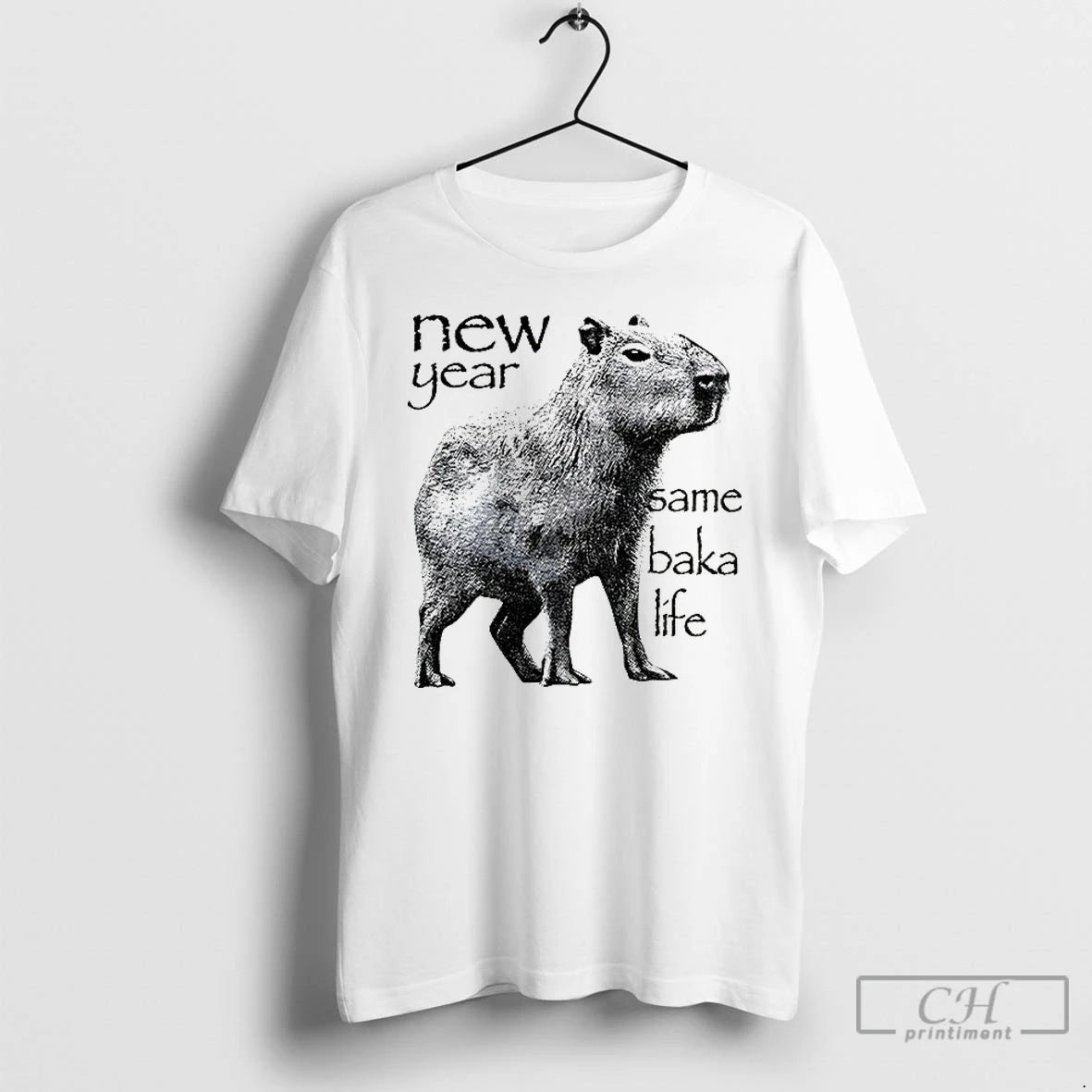 Classic Capybara New Year Same Baka Life Vintage T-Shirts, Hoodie, Sweatshirt | AU18TeeNovaLab.com