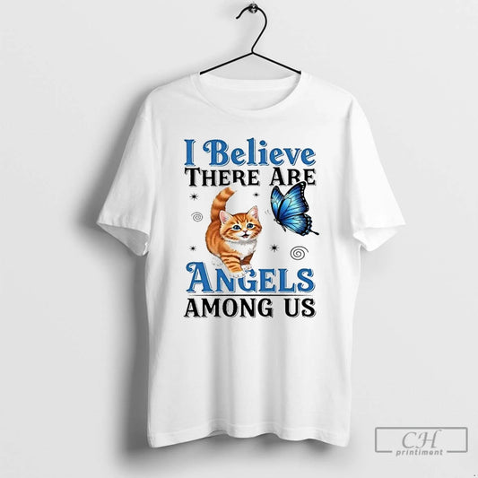 Classic Cat I Believe There Are Angels Among Us T-Shirts, Hoodie, Sweatshirt | AU18TeeNovaLab.com