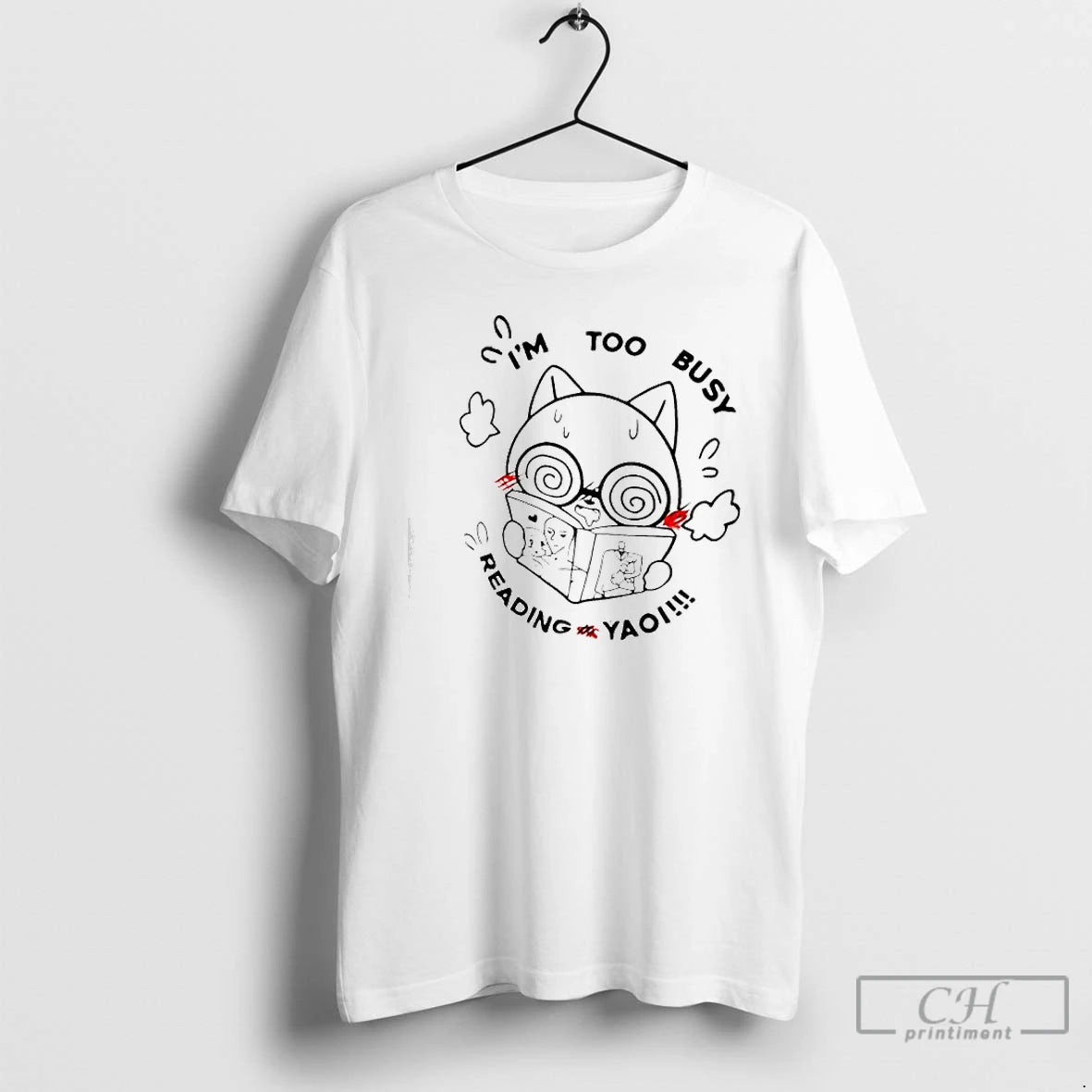 Classic Cat Im Too Busy Reading Yaoi T-Shirts, Hoodie, Sweatshirt | AU18TeeNovaLab.com