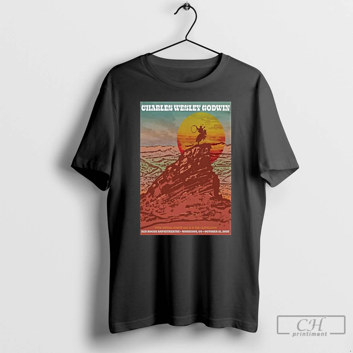 Classic Charles Wesley Godwin Red Rocks In Morrison Co 10 15 2025 Long Sleve