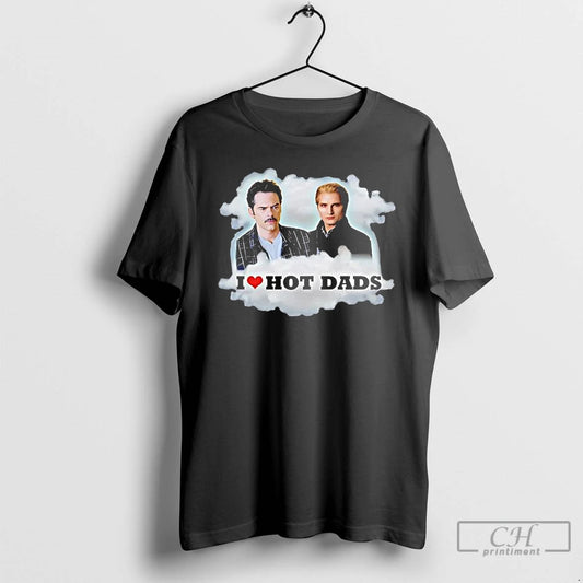 Classic Charlie Swan Carlisle Cullen I Love Hot Dads T-Shirts, Hoodie, Sweatshirt | AU18TeeNovaLab.com