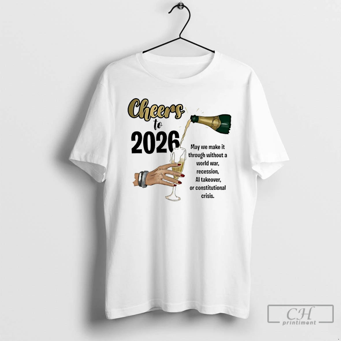 Classic Cheers To 2026 May We Make It Through Without A World War T Shirts Hoodie, Sweatshirt | AU18TeeNovaLab.com