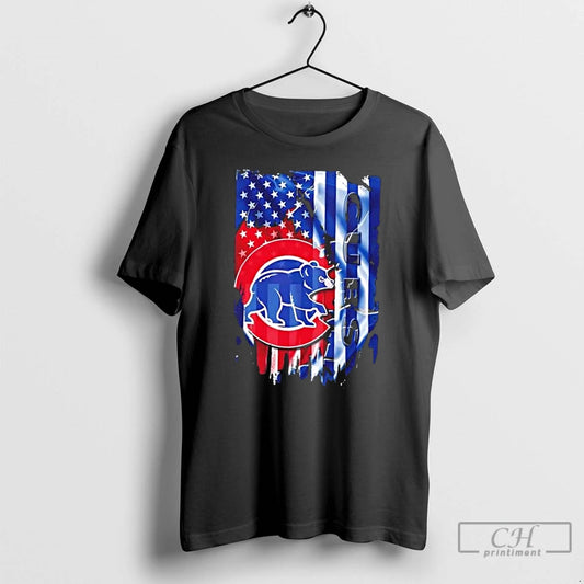 Classic Chicago Cubs Baseball X American Flag T-Shirts, Hoodie, Sweatshirt | AU18TeeNovaLab.com
