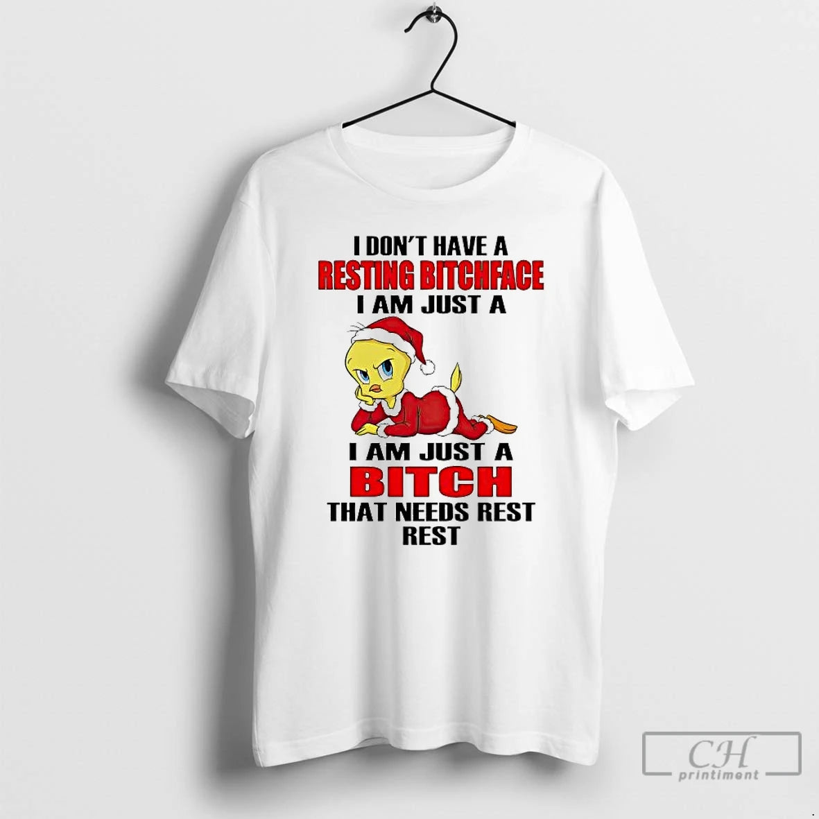 Classic Chicken I Dont Have A Resting Bitchface I Am Just A Bitch Christmas T-Shirts, Hoodie, Sweatshirt | AU18TeeNovaLab.com