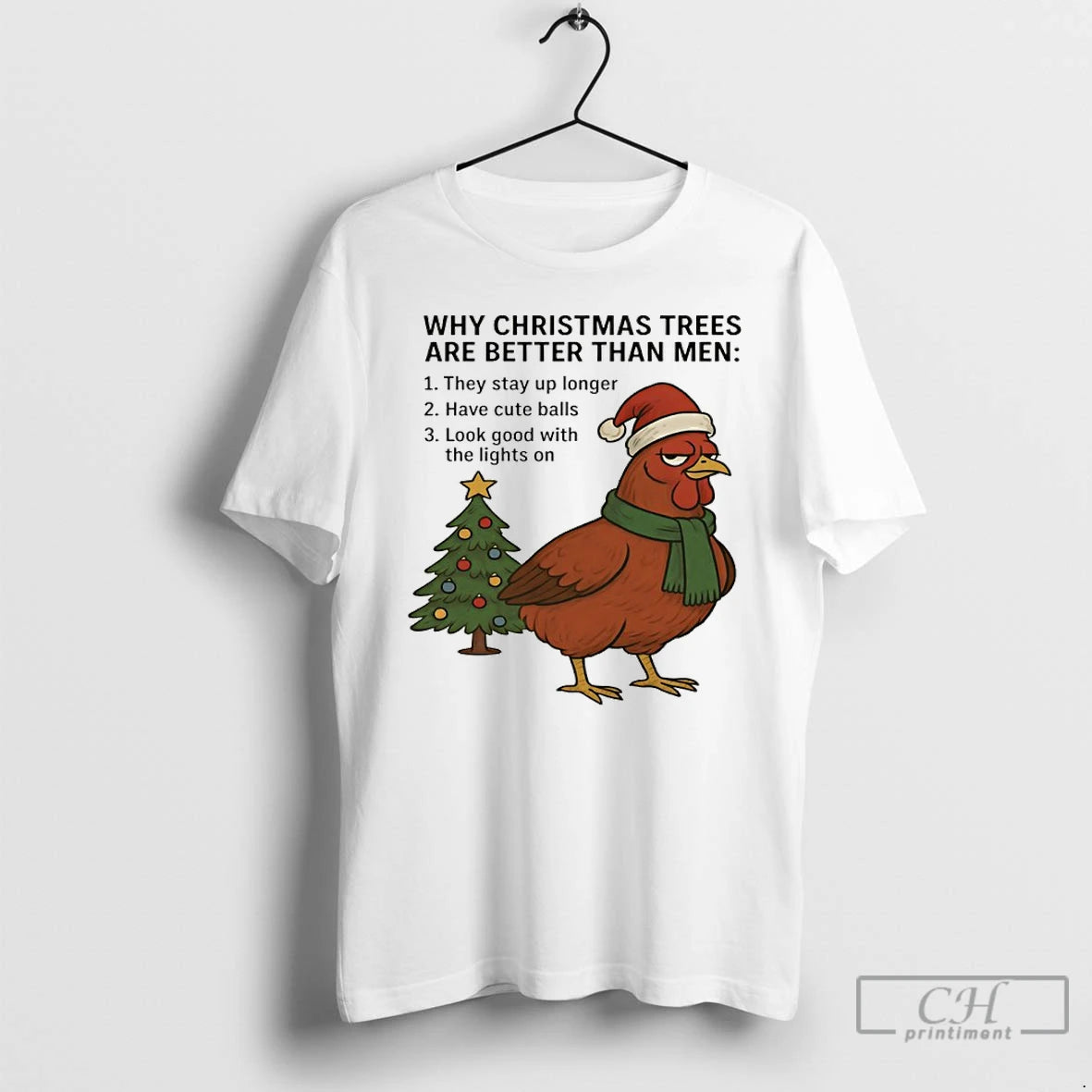 Classic Chicken Santa Why Christmas Tree Are Better Than Men T-Shirts, Hoodie, Sweatshirt | AU18TeeNovaLab.com