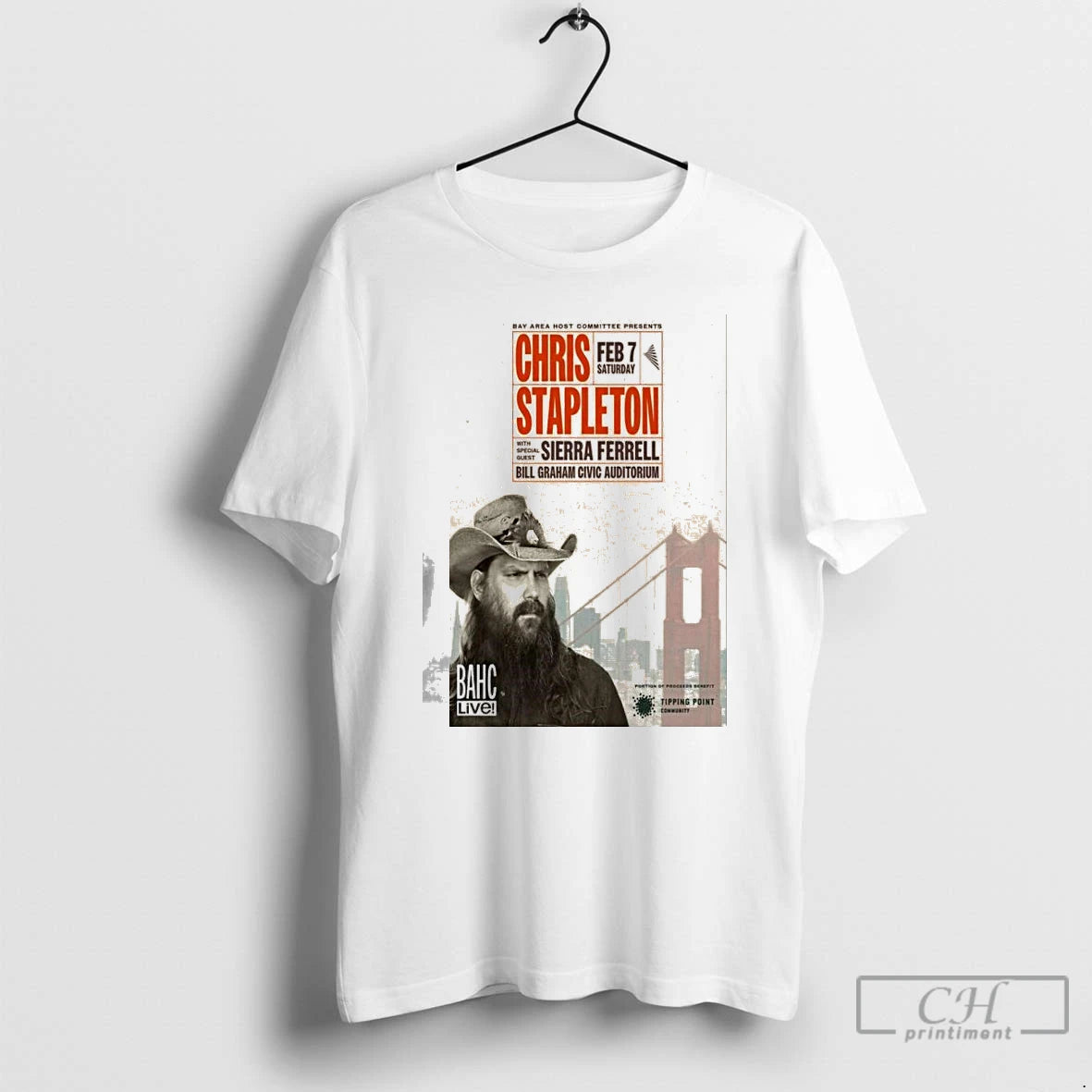 Classic Chris Stapleton Event San Francisco Ca Feb 7 2026 T Shirts