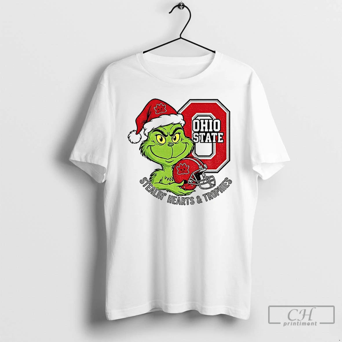 Classic Christmas Grinch Inspired Ohio State Stealin Hearts Trophies T-Shirts, Hoodie, Sweatshirt | AU18TeeNovaLab.com