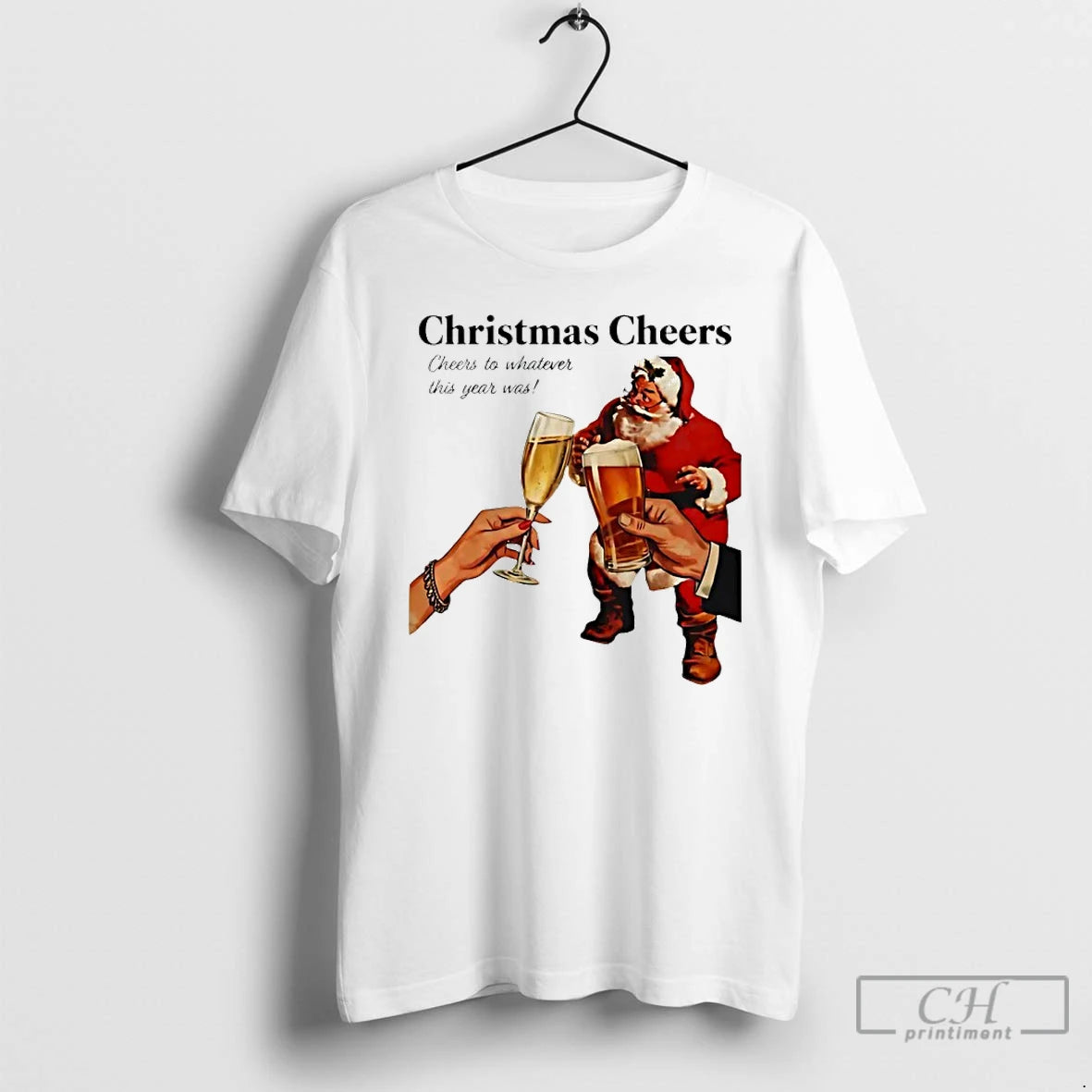 Classic Christmas Cheers To Whatever This Year Was Santa T-Shirts, Hoodie, Sweatshirt | AU18TeeNovaLab.com