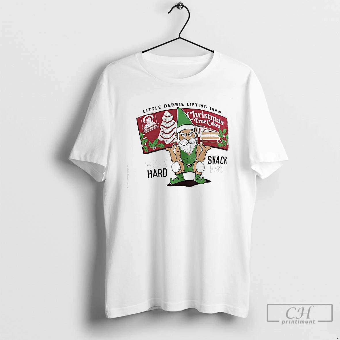 Classic Christmas Tree Cake Box Little Debbie Lifting Team Work Hard Snack Hard T Shirts Hoodie, Sweatshirt