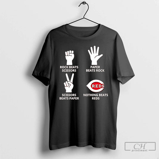 Classic Cincinnati Reds Nothing Beats Rock Beats Scissors Paper Beats Rock Scissors Beats Paper
