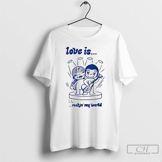 Classic Couple Love Is Rockin My World T-Shirts, Hoodie, Sweatshirt | AU18TeeNovaLab.com