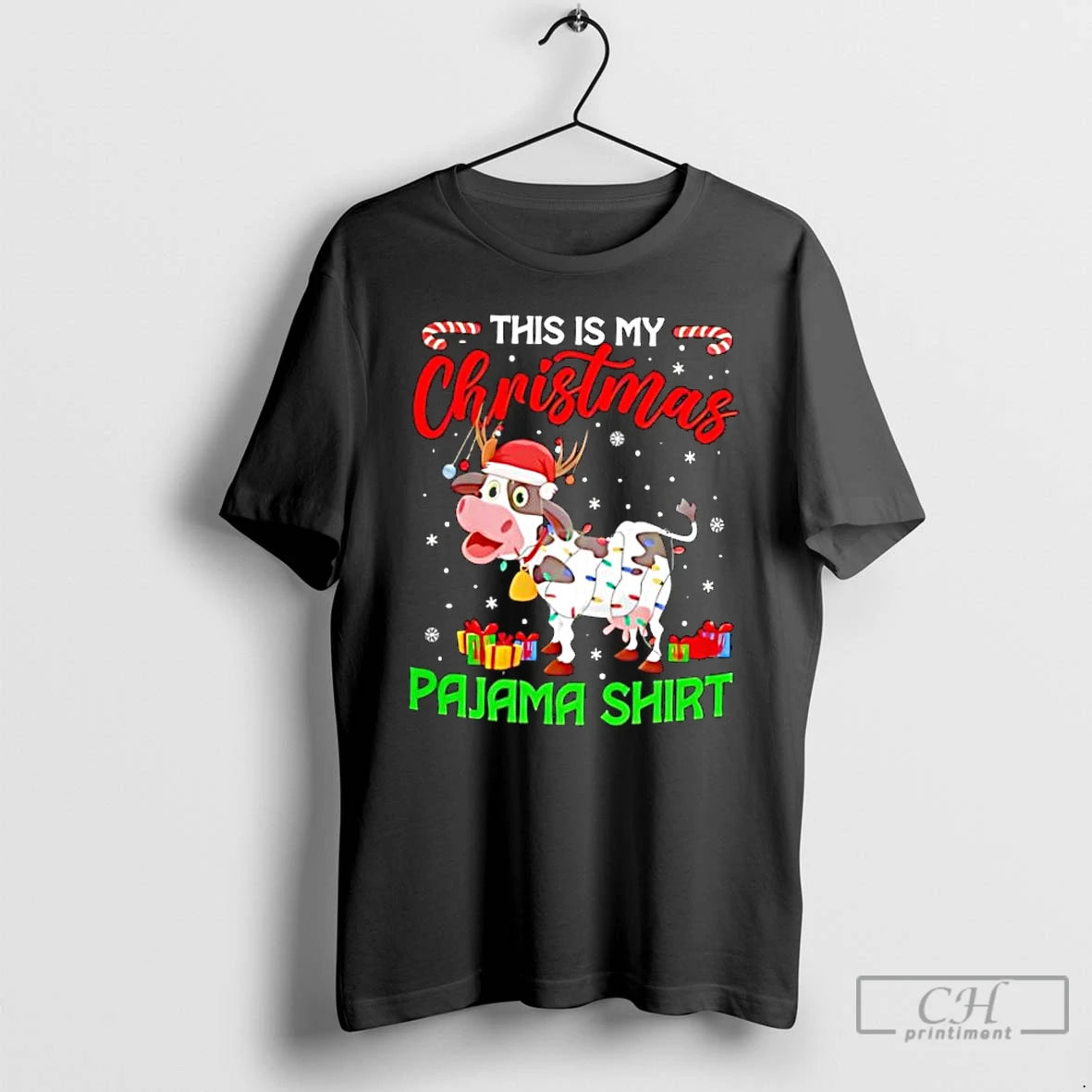 Classic Cow This Is My Christmas Pajama T-Shirts, Hoodie, Sweatshirt | AU18TeeNovaLab.com