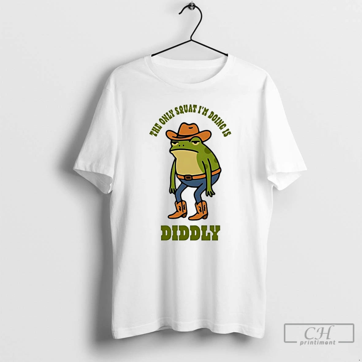 Classic Cowboy Frog The Only Squat Im Doing Is Diddly T-Shirts, Hoodie, Sweatshirt | AU18TeeNovaLab.com
