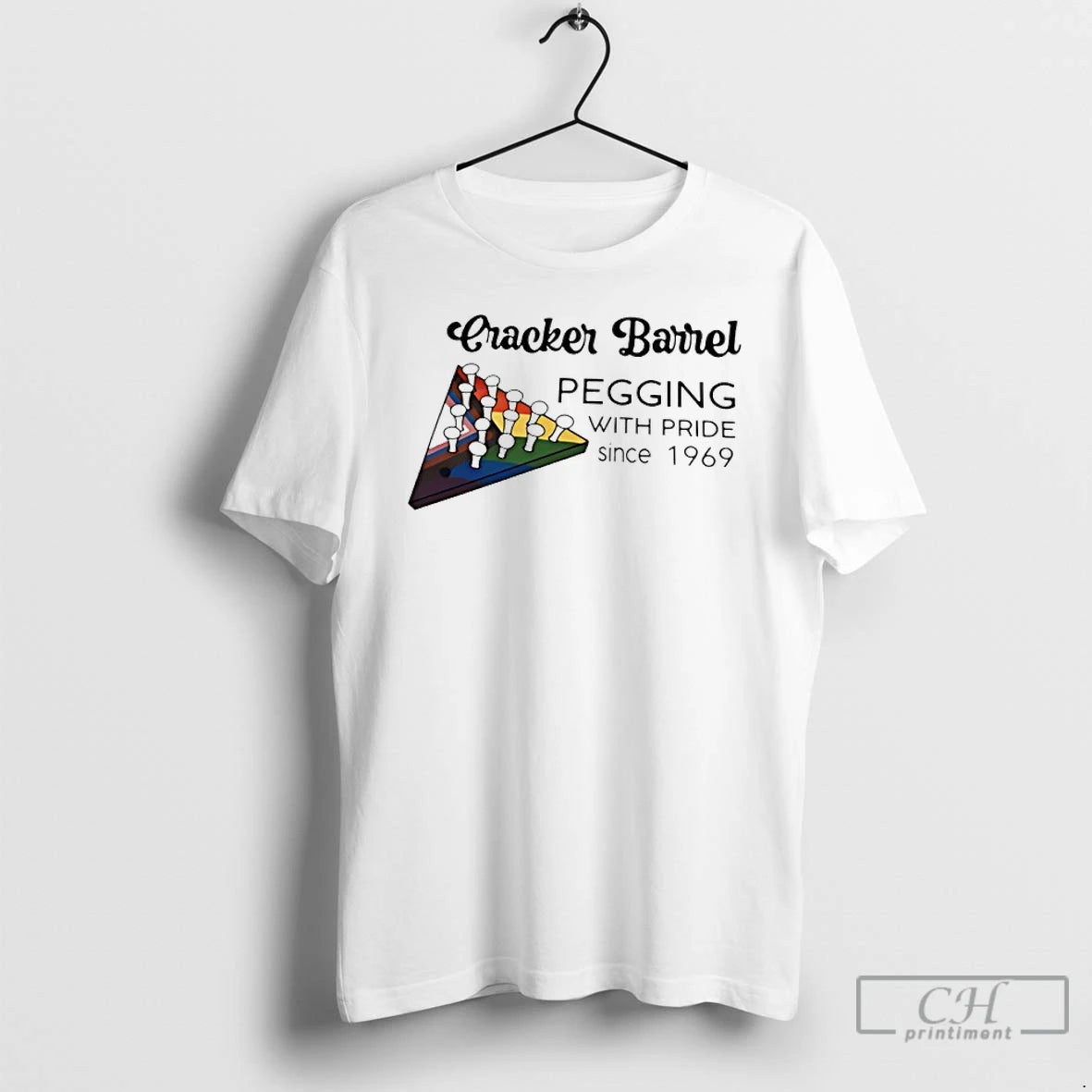 Classic Cracker Barrel Pegging With Pride Since 1969 Lgbtq T-Shirts, Hoodie, Sweatshirt | AU18TeeNovaLab.com