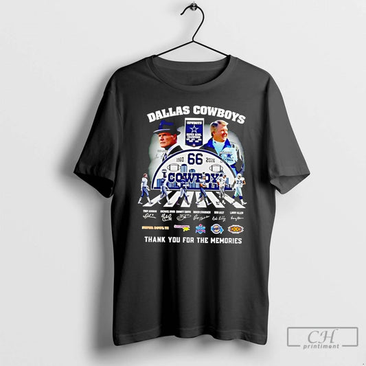 Classic Dallas Cowboys 66 Years Signature Thank You For The Memories T-Shirts, Hoodie, Sweatshirt | AU18TeeNovaLab.com