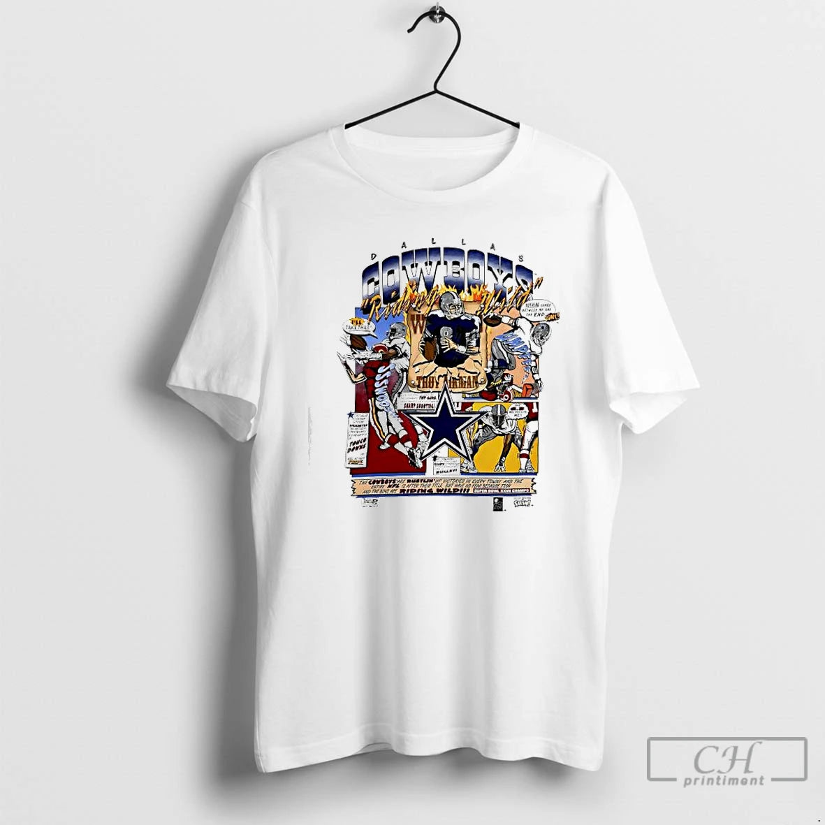 Classic Dallas Cowboys Riding Wild Troy Aikmanthe Triplets T-Shirts, Hoodie, Sweatshirt | AU18TeeNovaLab.com