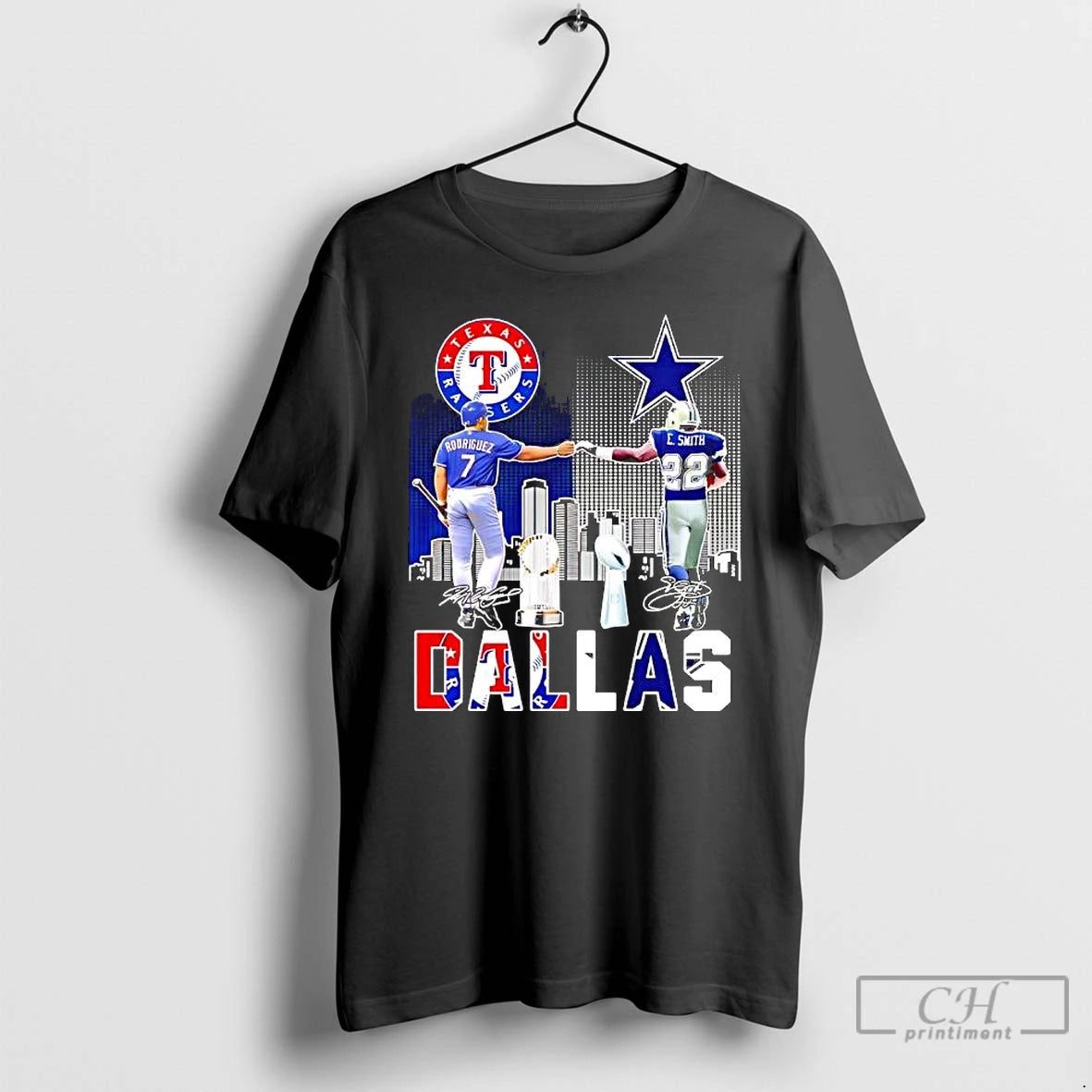 Classic Dallas Sports Teams Texas Rangers Dallas Cowboys Players Signatures T-Shirts, Hoodie, Sweatshirt | AU18TeeNovaLab.com