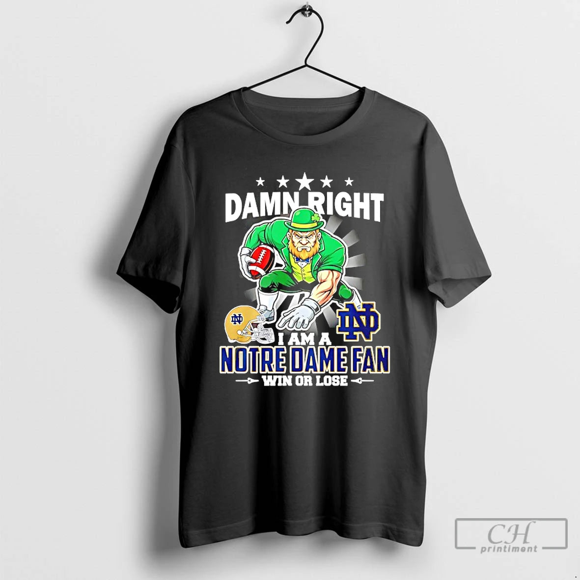 Classic Damn Right I Am A Notre Dame Fan Win Or Lose Mascot 25 T-Shirts, Hoodie, Sweatshirt | AU18TeeNovaLab.com