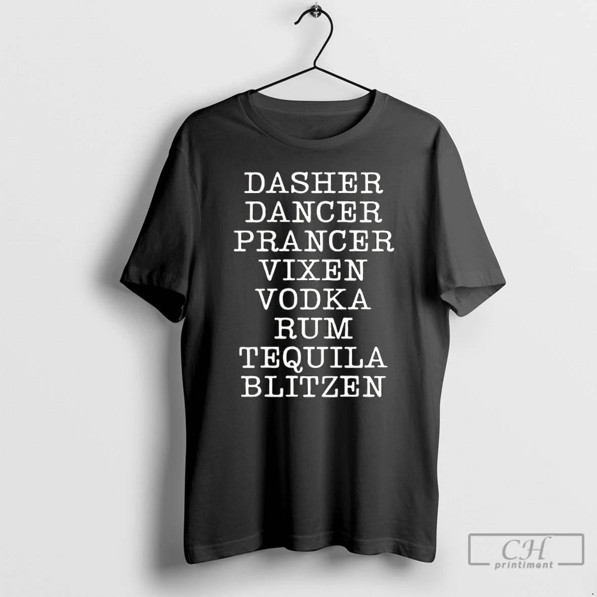 Classic Dasher Dancer Prancer Vixen Vodka Rum Tequila And Blitzen T-Shirts, Hoodie, Sweatshirt | AU18TeeNovaLab.com