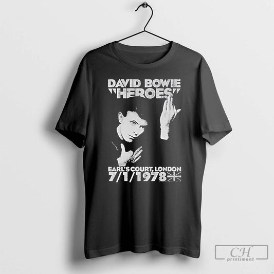 Classic David Bowie Heroes Earls Court 7 1 1978 T-Shirts, Hoodie, Sweatshirt | AU18TeeNovaLab.com