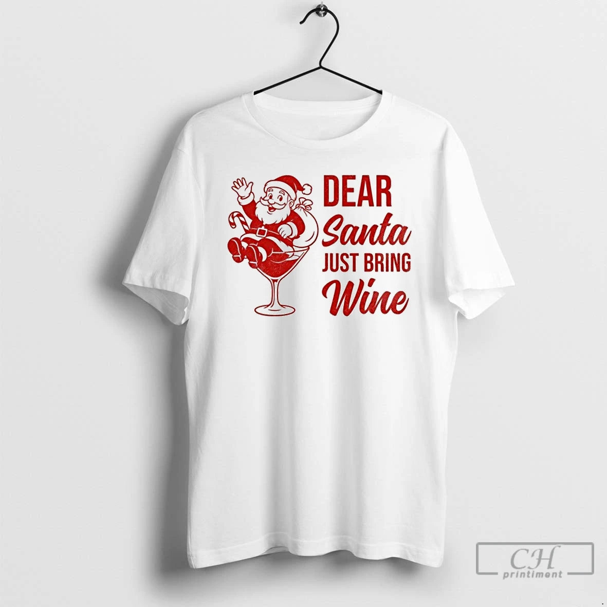 Classic Dear Santa Just Bring Wine Christmas T-Shirts, Hoodie, Sweatshirt | AU18TeeNovaLab.com