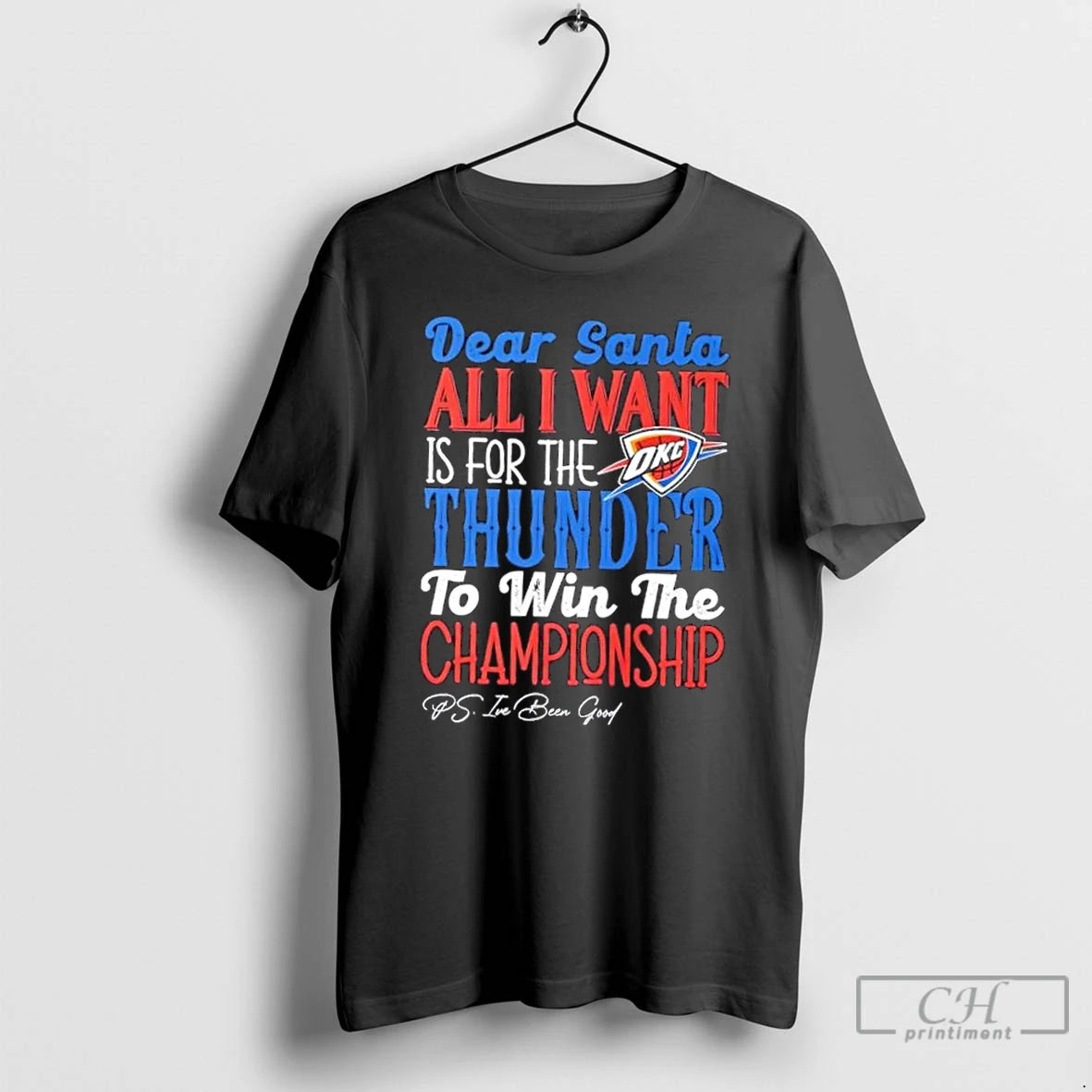 Classic Dear Santa All I Want Is For The Oklahoma City Thunder To Win The T-Shirts, Hoodie, Sweatshirt | AU18TeeNovaLab.com