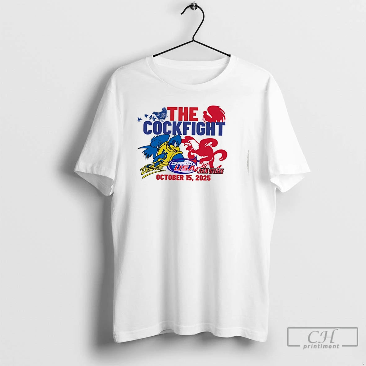 Classic Delaware Fightin Blue Hens Vs Jacksonville State Gamecocks 2025 The Cockfight T Shirts