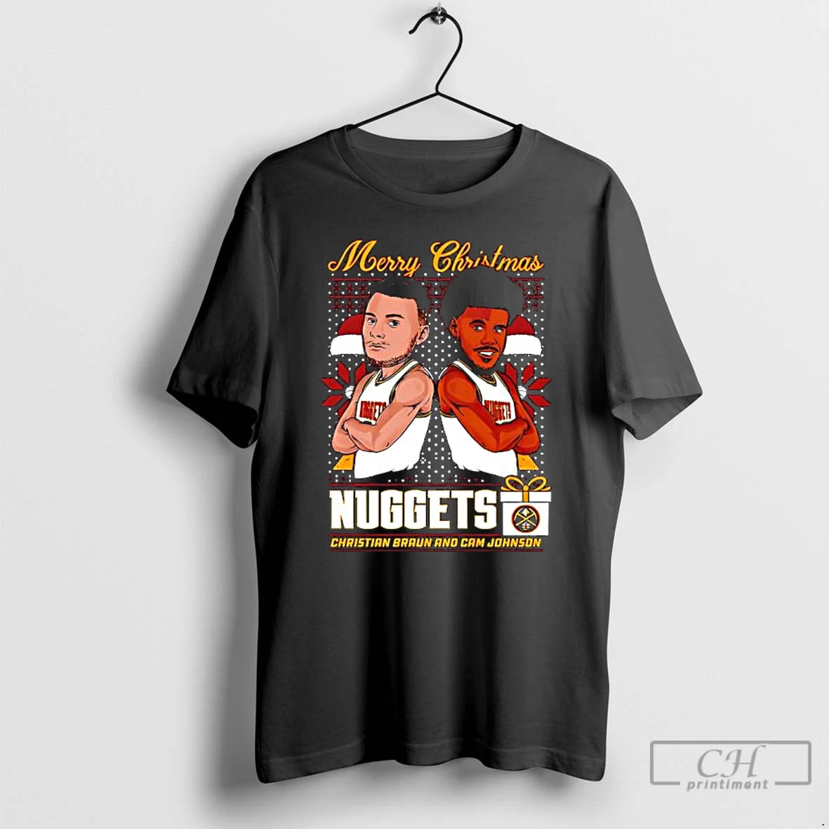 Classic Denver Nuggets Christmas Braun Johnson Graphic T-Shirts, Hoodie, Sweatshirt | AU18TeeNovaLab.com
