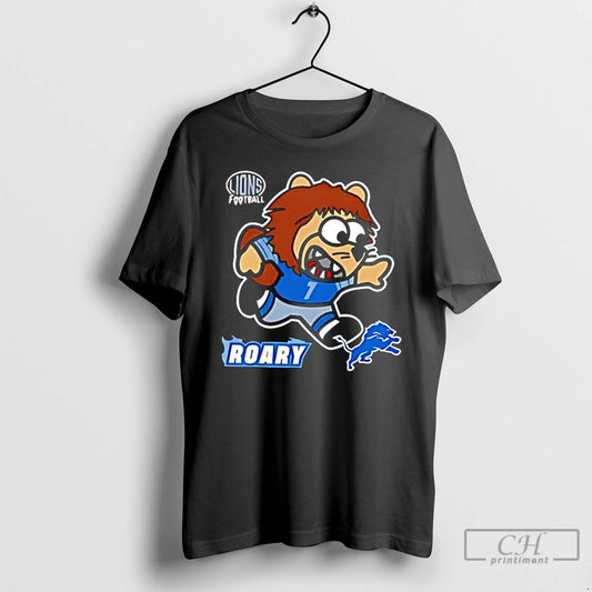 Classic Detroit Lions Football Roary Mascot Cartoon T-Shirts, Hoodie, Sweatshirt | AU18TeeNovaLab.com