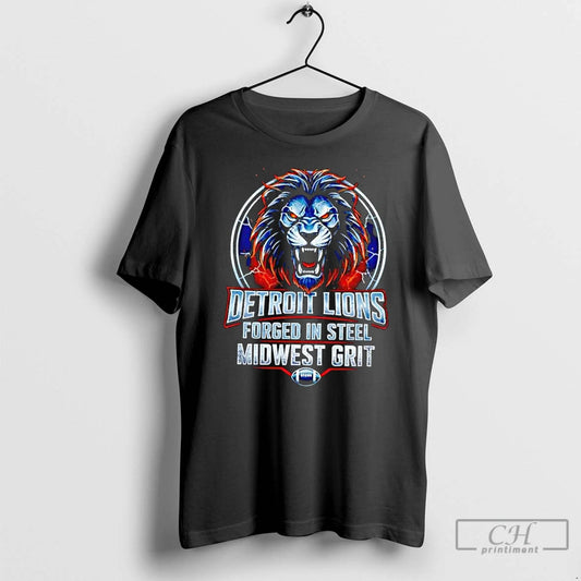 Classic Detroit Lions Forged In Steel Midwest Grit Football T-Shirts, Hoodie, Sweatshirt | AU18TeeNovaLab.com
