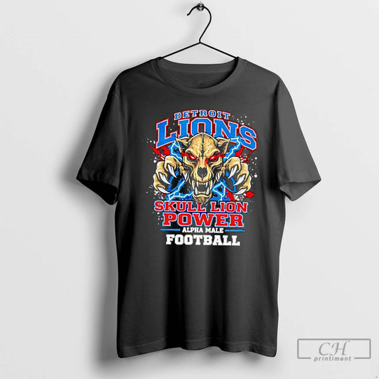 Classic Detroit Lions Skull Lion Power Alpha Male Football T-Shirts, Hoodie, Sweatshirt | AU18TeeNovaLab.com