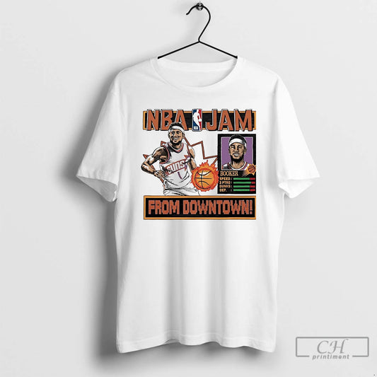 Classic Devin Booker From Downtown Nba Jam Suns T Shirts
