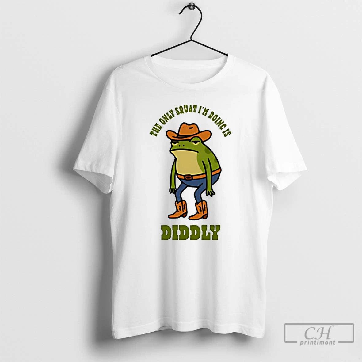 Classic Diddly The Only Squat Im Doing Is Diddly Frog T-Shirts, Hoodie, Sweatshirt | AU18TeeNovaLab.com