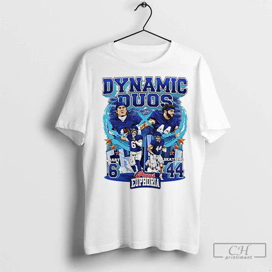 Classic Dynamic Duos Jaxson Dart And Cam Skattebo New York City Skyline