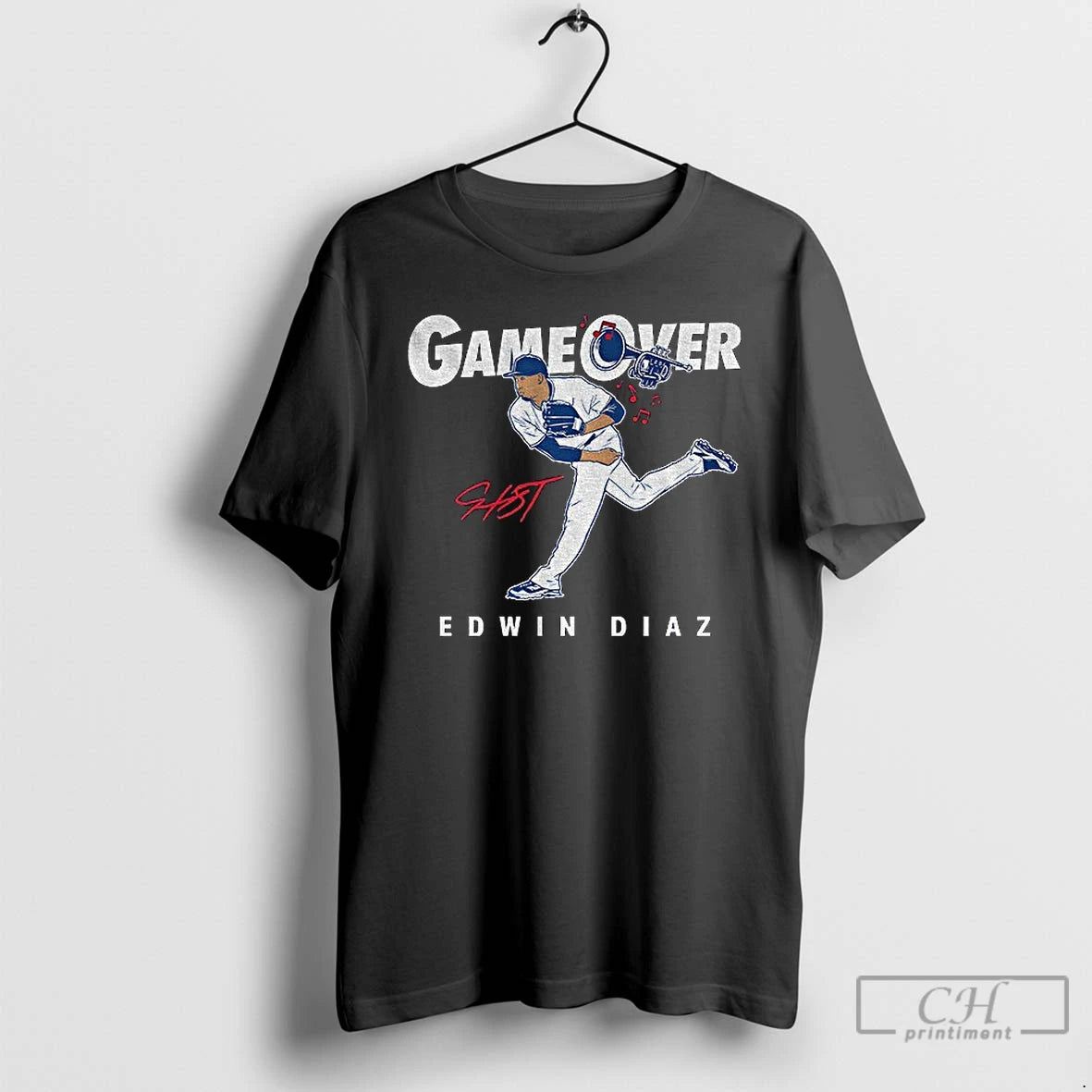 Classic Edwin Diaz Los Angeles Dodgers Mlb Baseball Game Over Signature T-Shirts, Hoodie, Sweatshirt | AU18TeeNovaLab.com