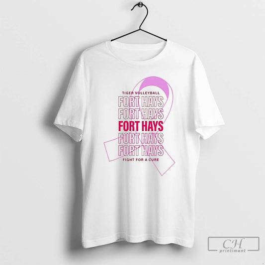 Classic Fhsu Tiger Volleyball Fort Hays Fight For A Cure T Shirts