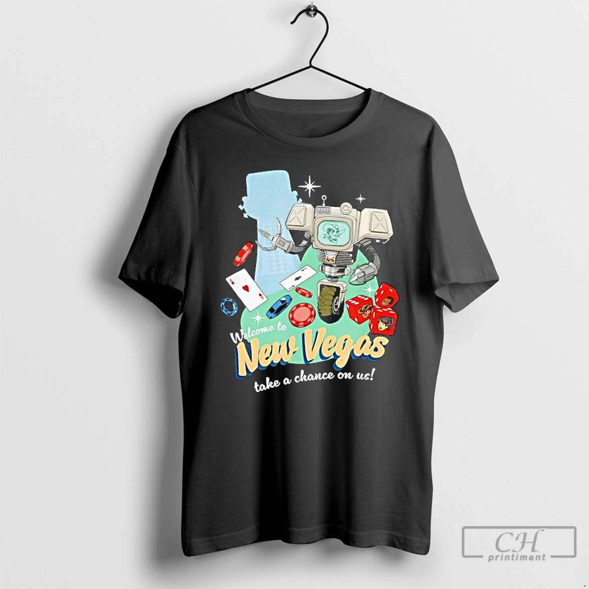 Classic Fallout Welcome To New Vegas Take A Chance On Us T-Shirts, Hoodie, Sweatshirt | AU18TeeNovaLab.com